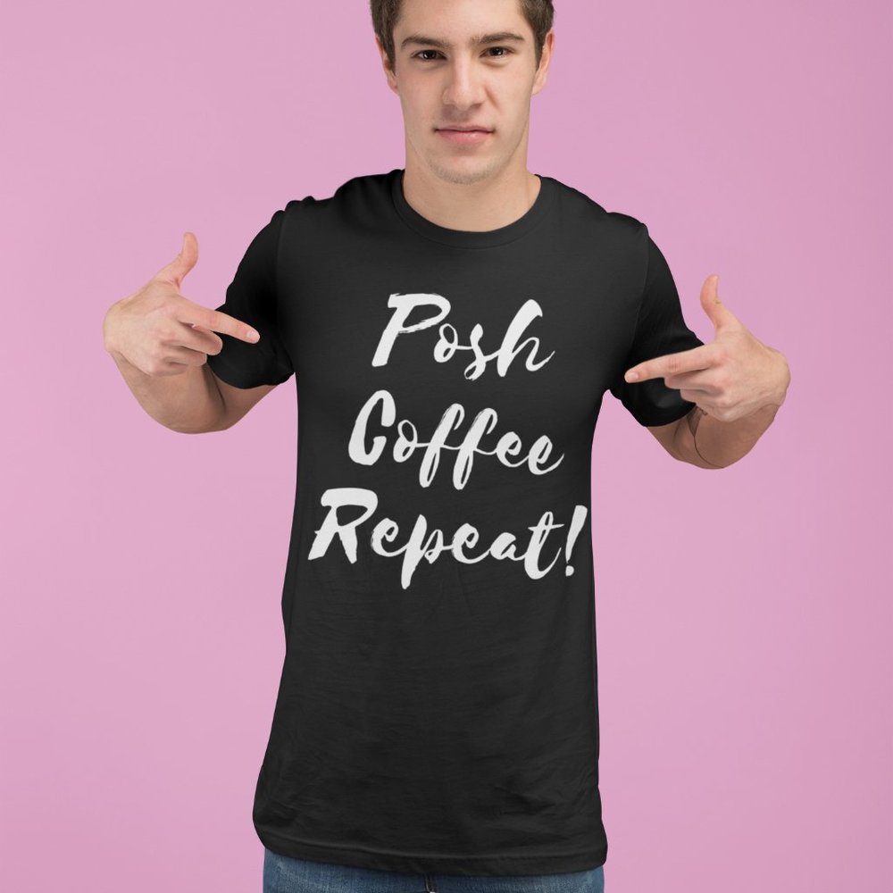 Posh Coffee Repeat T-shirt Unisex Gilden